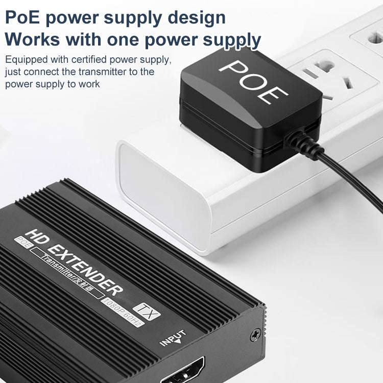 Measy ET1815 HDMI Extender Transmitter and Receiver Converter, Transmission Distance: 150m, Plug:EU