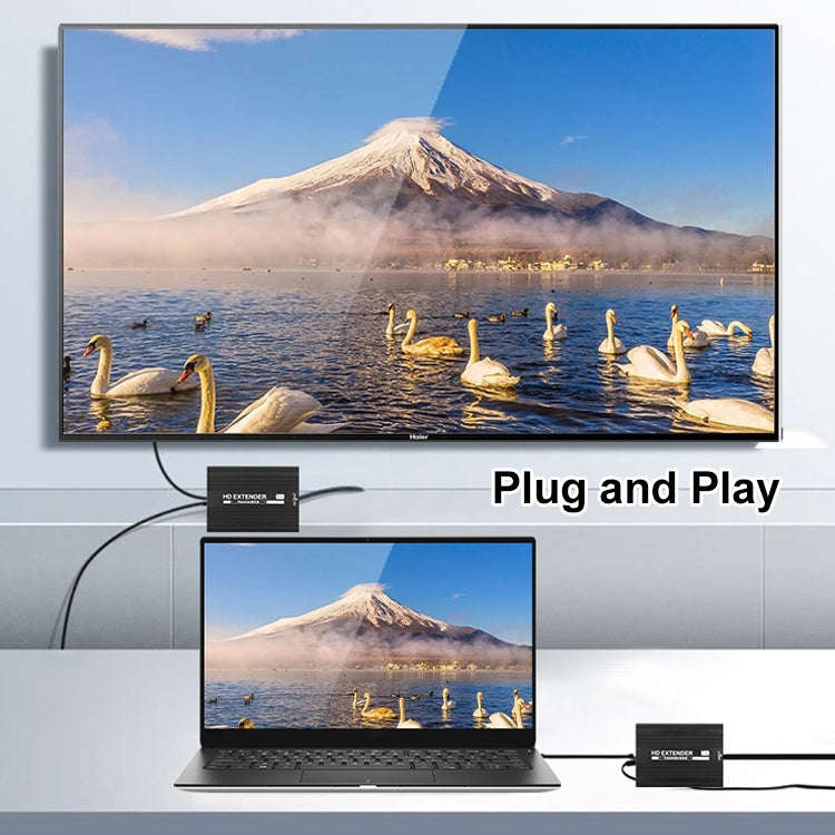 Measy ET1815 HDMI Extender Transmitter and Receiver Converter, Transmission Distance: 150m, Plug:UK