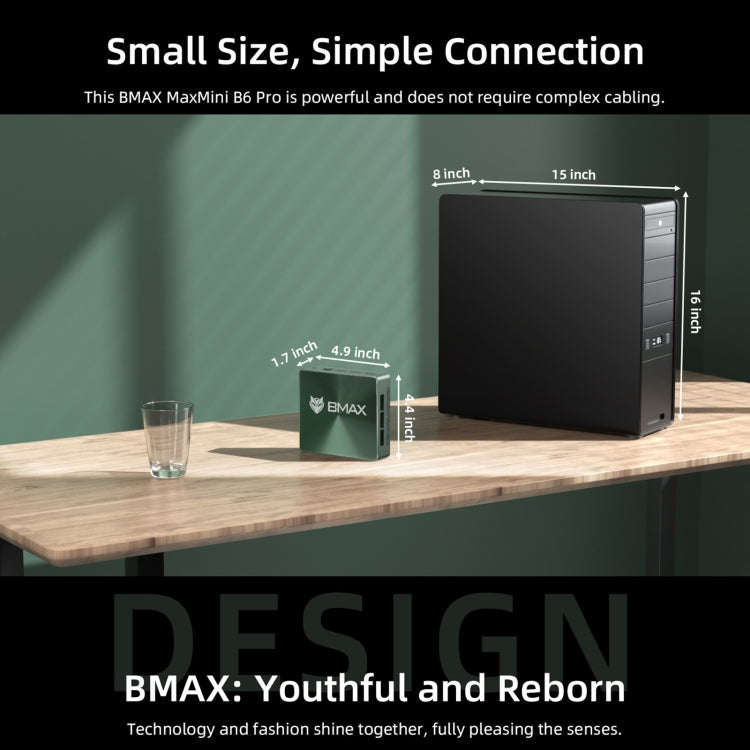 BMAX B6 Pro Windows 11 Mini PC, 16GB+512GB, Intel Core i5-1030NG7, Support 3 Monitors Output(US P...