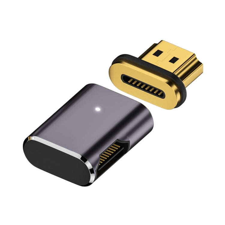 8K 60Hz HDTV to HDTV Magnetic Adapter, Male Straight Female Side Right Bend