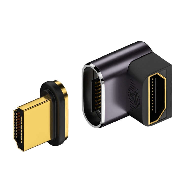 8K 60Hz HDTV to HDTV Magnetic Adapter, 3D Curved Female Vertical Reverse Side