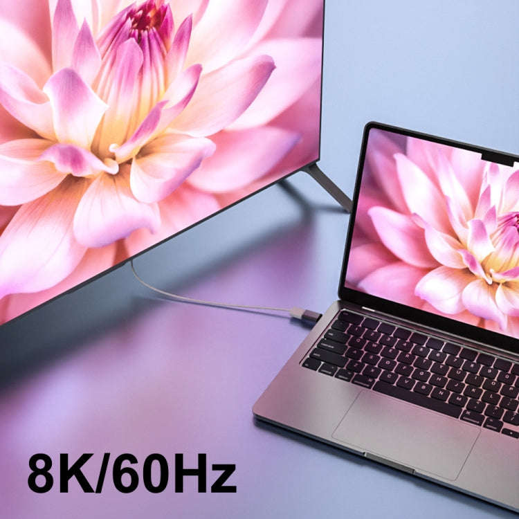 8K 60Hz HDTV to HDTV Magnetic Adapter, Male Straight Female Side Right Bend