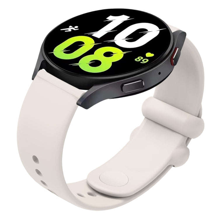 20mm Universal Solid Color Reverse Buckle Silicone Watch Band(Starlight Color)
