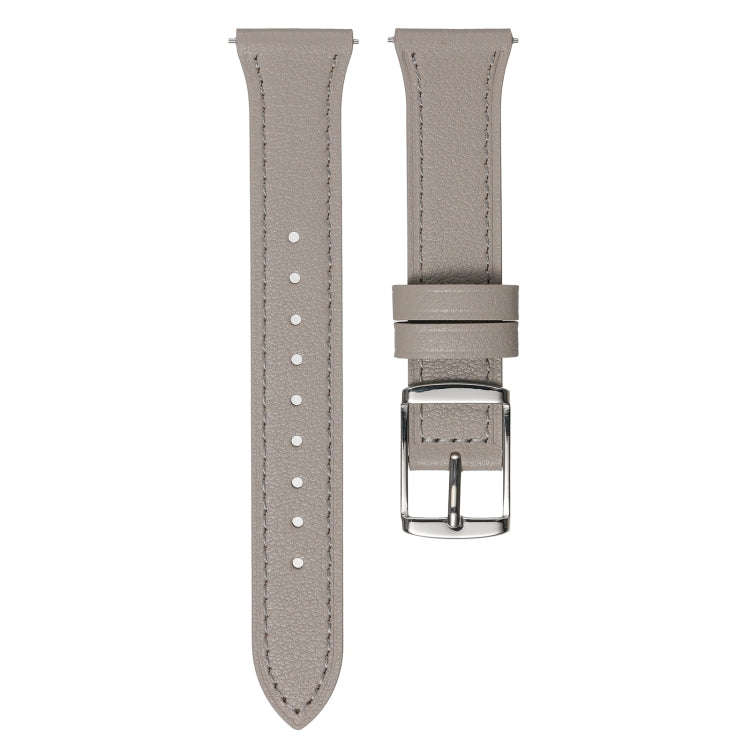 22mm Universal Genuine Leather Watch Band(Starlight Grey)