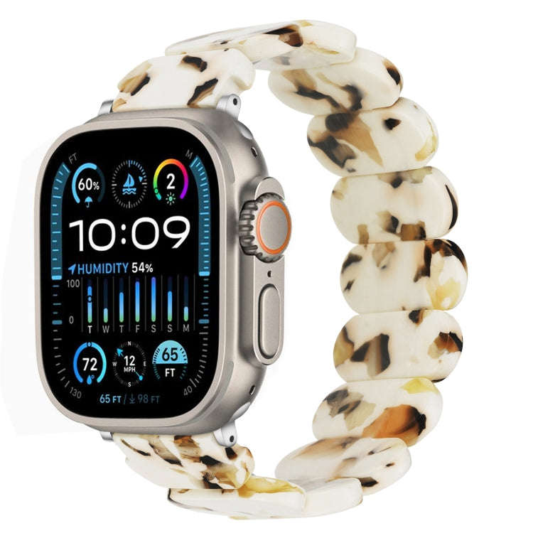For Apple Watch Ultra 2 49mm Stretch Rope Resin Watch Band(Nougat)
