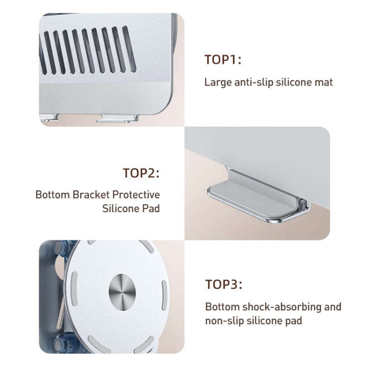 Yesido LP06 Foldable Laptop Swivel Stand(Silver)