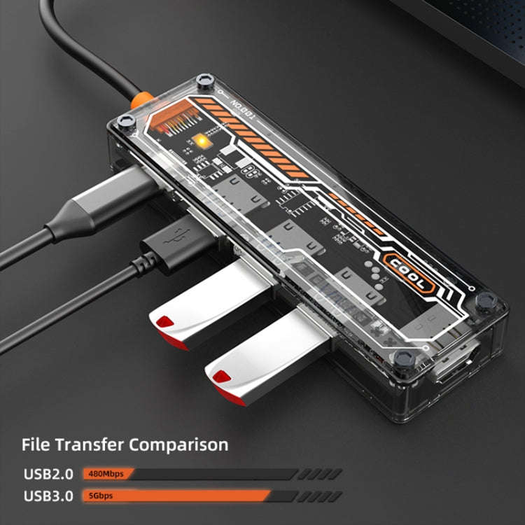 SW5H 5 in 1 Type-C to PD + USB3.0 + 2 x USB2.0 + HDMI HUB Docking Station(Grey)