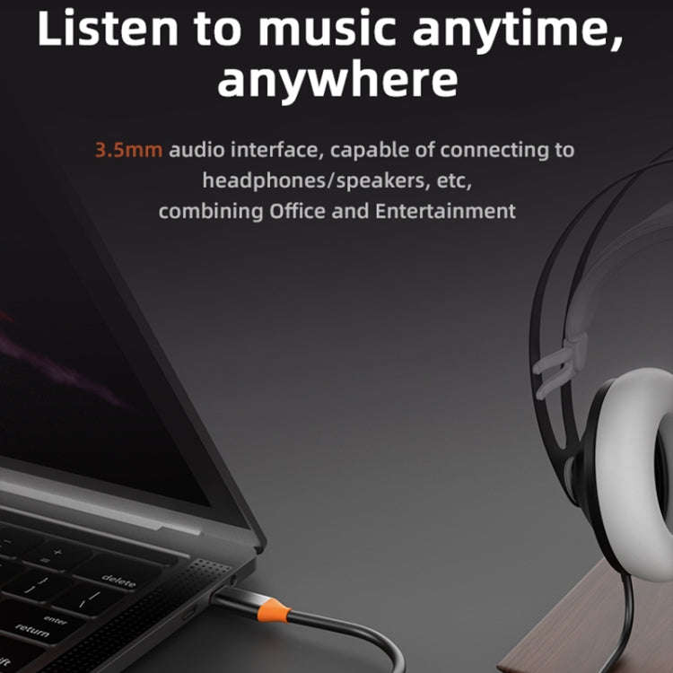 SW6V 6 in 1 Type-C to USB + HDMI + VGA + Audio 3.5 HUB Docking Station(Grey)
