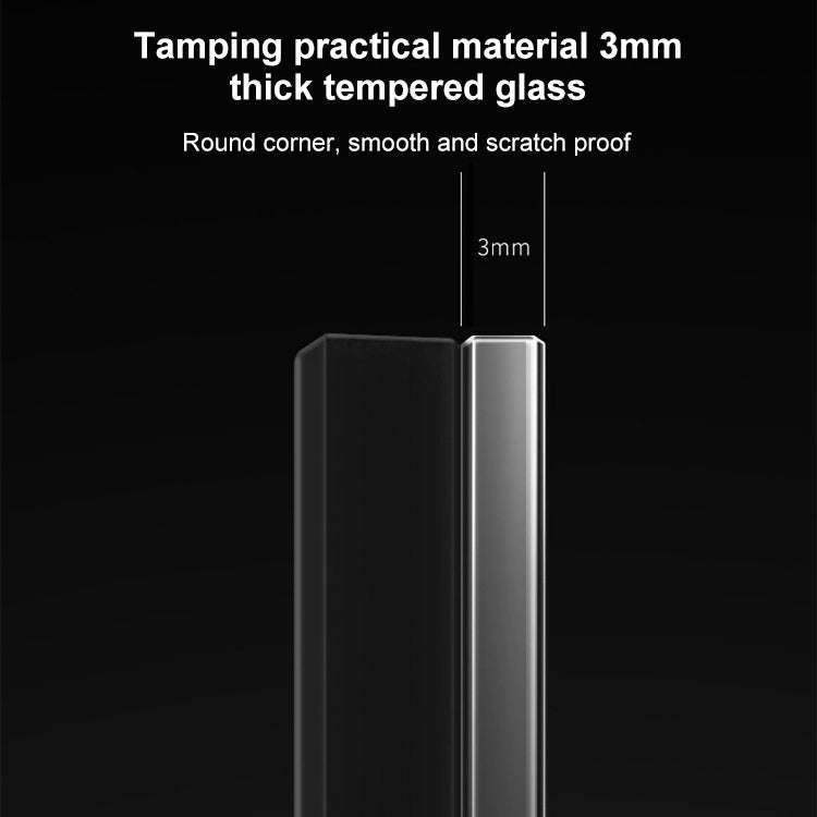 86mm Round LED Tempered Glass Switch Panel, Gray Round Glass, Style:Telephone Socket