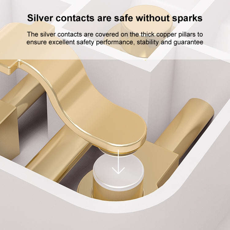 86mm Round LED Tempered Glass Switch Panel, Gold Round Glass, Style:Telephone Socket