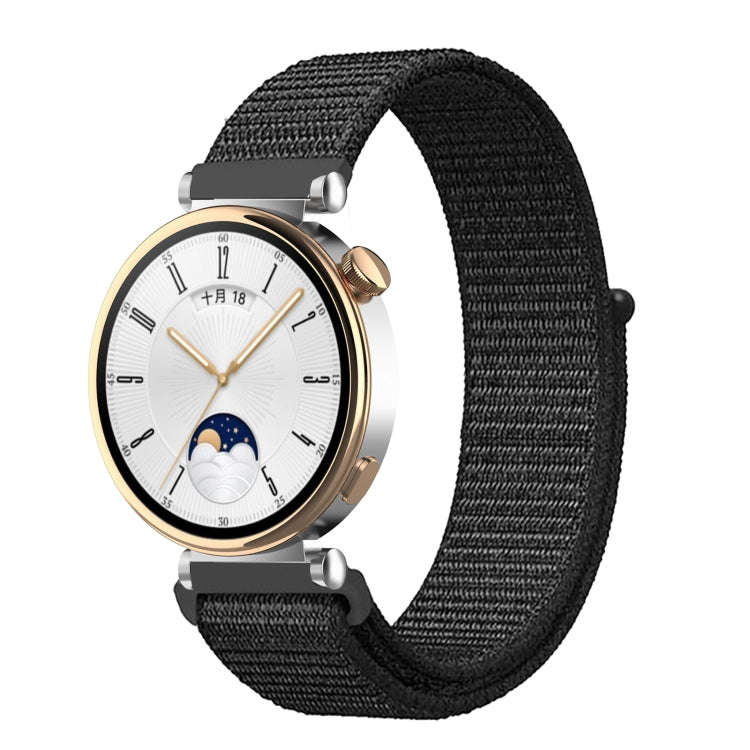 18mm Universal Nylon Loop Watch Band(Dark Black)