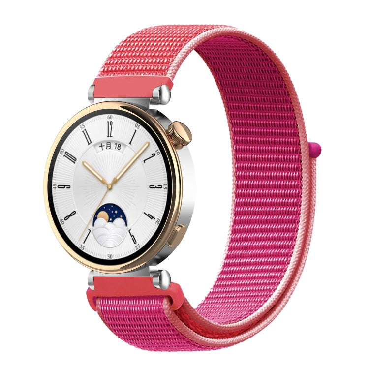 18mm Universal Nylon Loop Watch Band(Light Red)