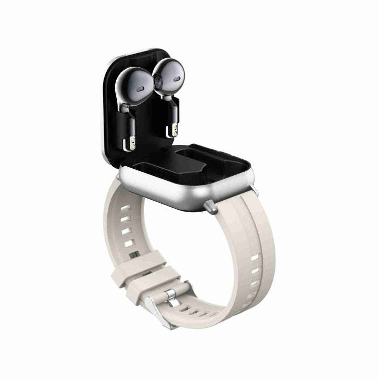 D8 2.01 inch 2 in 1 Bluetooth Earphone Silicone Band Smart Watch, Support Health Monitoring / NFC...