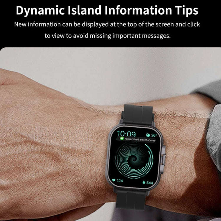 D8 2.01 inch 2 in 1 Bluetooth Earphone Silicone Band Smart Watch, Support Health Monitoring / NFC...