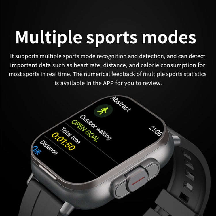 D8 2.01 inch 2 in 1 Bluetooth Earphone Silicone Band Smart Watch, Support Health Monitoring / NFC...