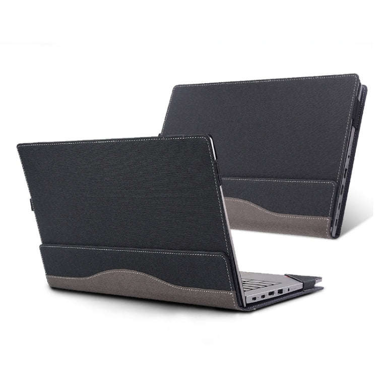 For Lenovo ThinkPad E15 Gen 3 Laptop Leather Shockproof Protective Case(Black)