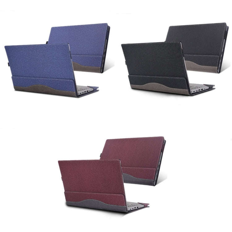 For Lenovo ThinkPad E15 Gen 2 Laptop Leather Shockproof Protective Case(Dark Blue)
