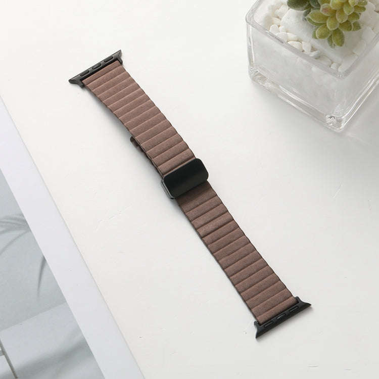 For Apple Watch 42mm Water Ripple Magnetic Folding Buckle Watch Band, Style: Bold Version(Light B...