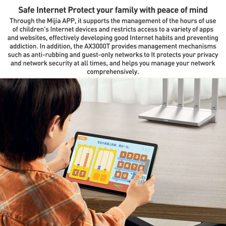 Original Xiaomi AX3000T 2.4GHz/5GHz Dual-band 1.3GHz CPU Router Supports NFC Connection, US Plug(...