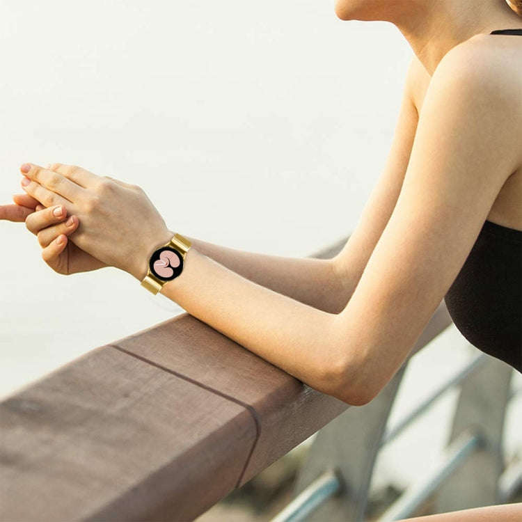 For Samsung Galaxy Watch 6 Quick Release Button Turtle Buckle Milan Watch Band(Gold)