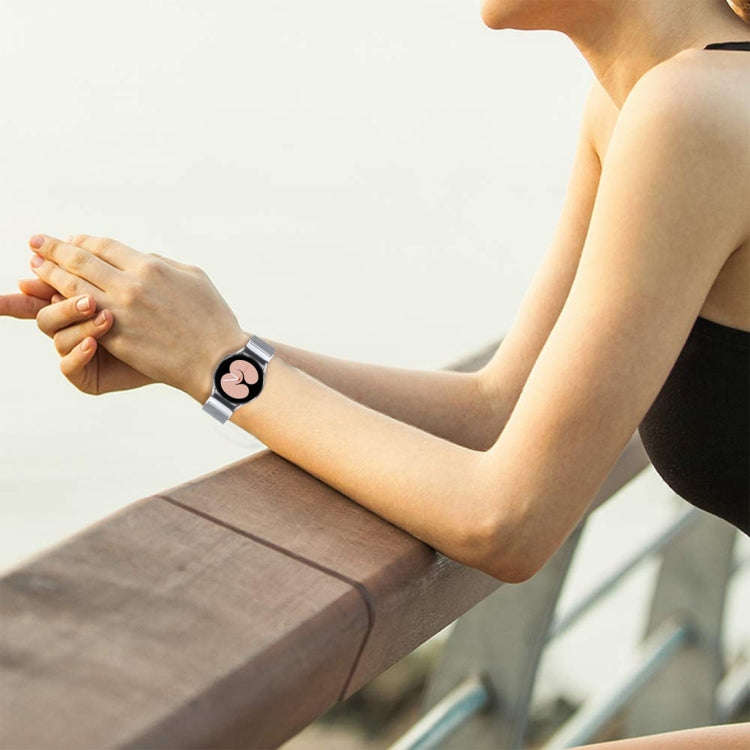 For Samsung Galaxy Watch 6 Quick Release Button Turtle Buckle Milan Watch Band(Silver)