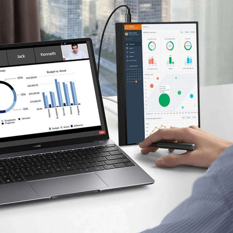 15.6 inch HDR 1080P IPS Screen Portable Monitor(No Charger)