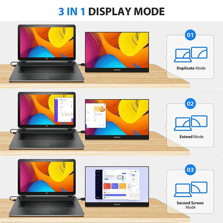 17.3 inch FHD 1920x1080P IPS Screen Portable Monitor(No Charger)