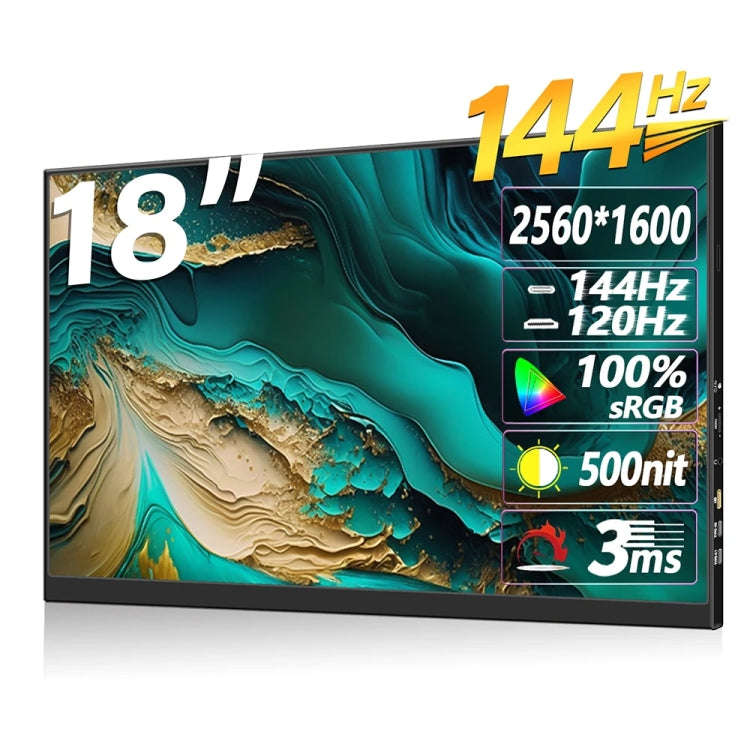 18 inch HDR 2560x1600P IPS Screen Portable Monitor(EU Plug)