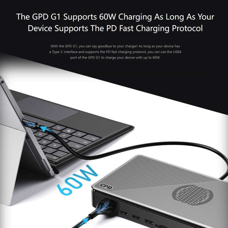 GPD G1 AMD Radeon RX 7600M XT Graphics Card Expansion Dock, Memory:8GB(Dark Grey)