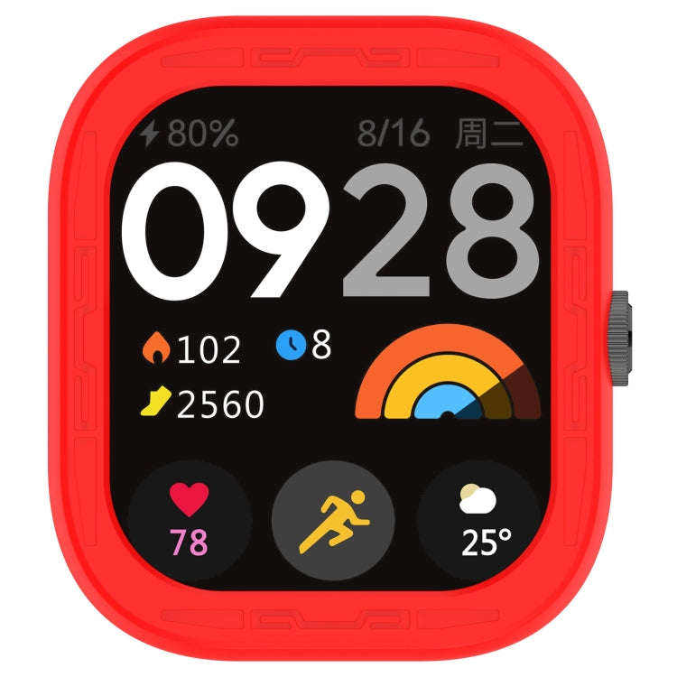 For Redmi Watch 4 Silicone Smart Watch Protective Case(Red)