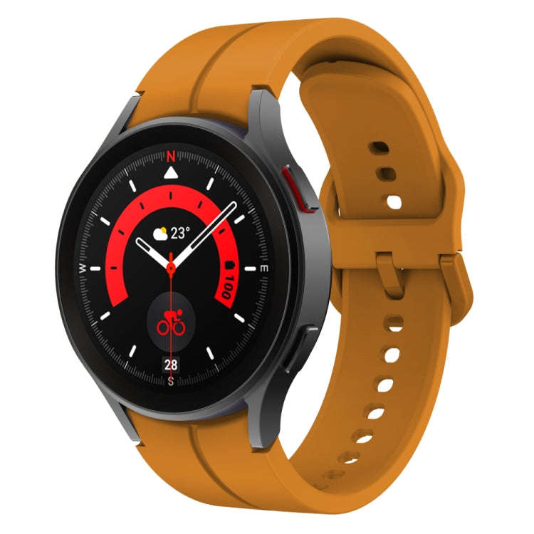 For Samsung Galaxy Watch 6 / 6 Classic Colorful Buckle Silicone Watch Band(Yellow)