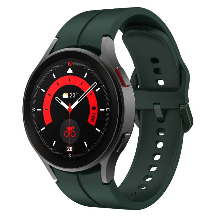 For Samsung Galaxy Watch 6 / 6 Classic Colorful Buckle Silicone Watch Band(Green)