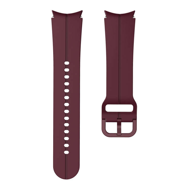 For Samsung Galaxy Watch 6 / 6 Classic Colorful Buckle Silicone Watch Band(Wine Red)