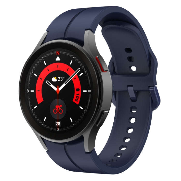 For Samsung Galaxy Watch 6 / 6 Classic Colorful Buckle Silicone Watch Band(Midnight Blue)
