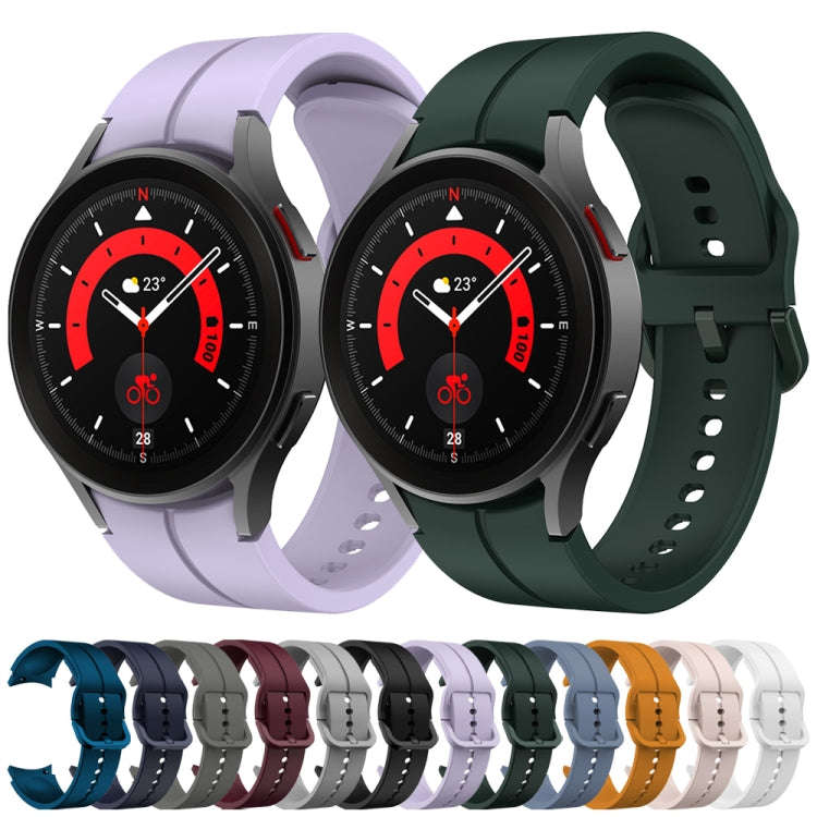 For Samsung Galaxy Watch 6 / 6 Classic Colorful Buckle Silicone Watch Band(Midnight Blue)