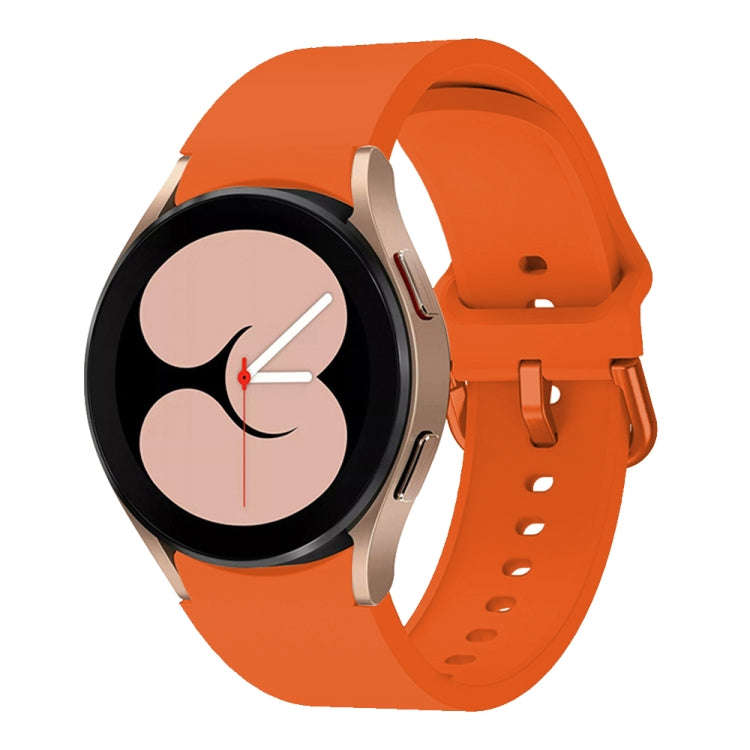 For Samsung Galaxy Watch 6 / 6 Classic Colorful Buckle Silicone Sport Watch Band(Orange)