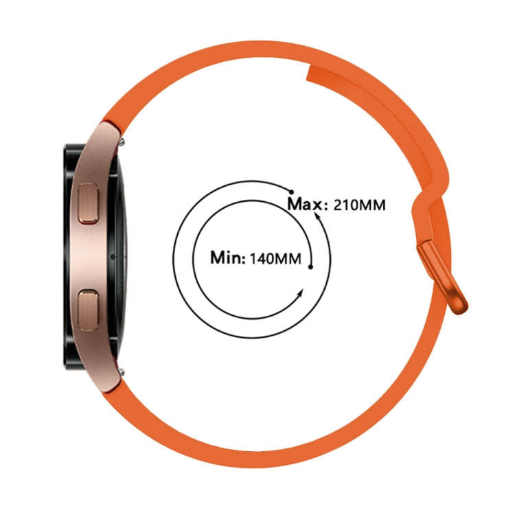 For Samsung Galaxy Watch 6 / 6 Classic Colorful Buckle Silicone Sport Watch Band(Orange)