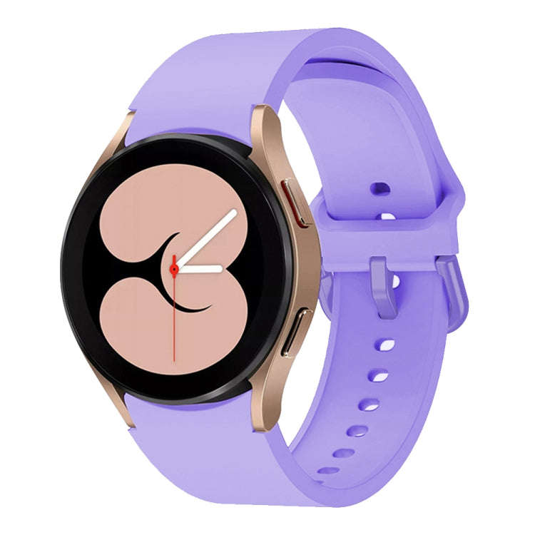 For Samsung Galaxy Watch 6 / 6 Classic Colorful Buckle Silicone Sport Watch Band(Purple)