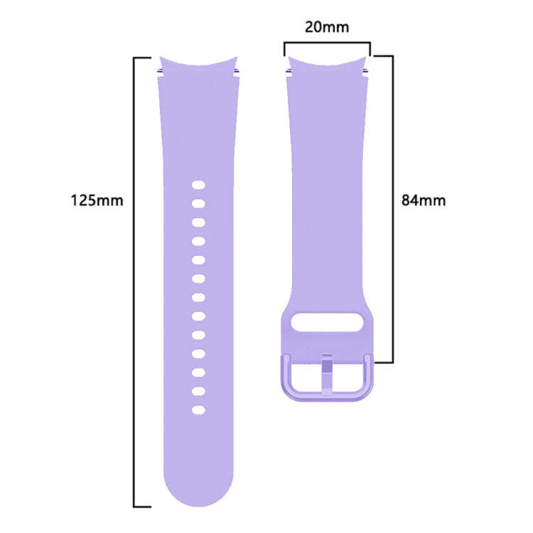 For Samsung Galaxy Watch 6 / 6 Classic Colorful Buckle Silicone Sport Watch Band(Purple)