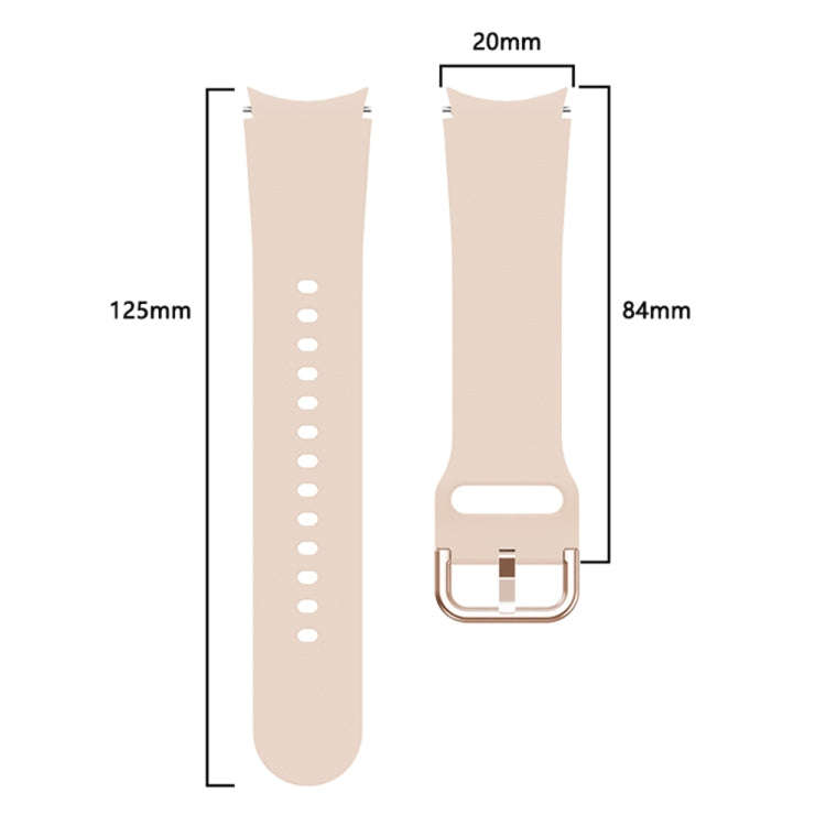For Samsung Galaxy Watch 6 / 6 Classic Colorful Buckle Silicone Sport Watch Band(Pink)