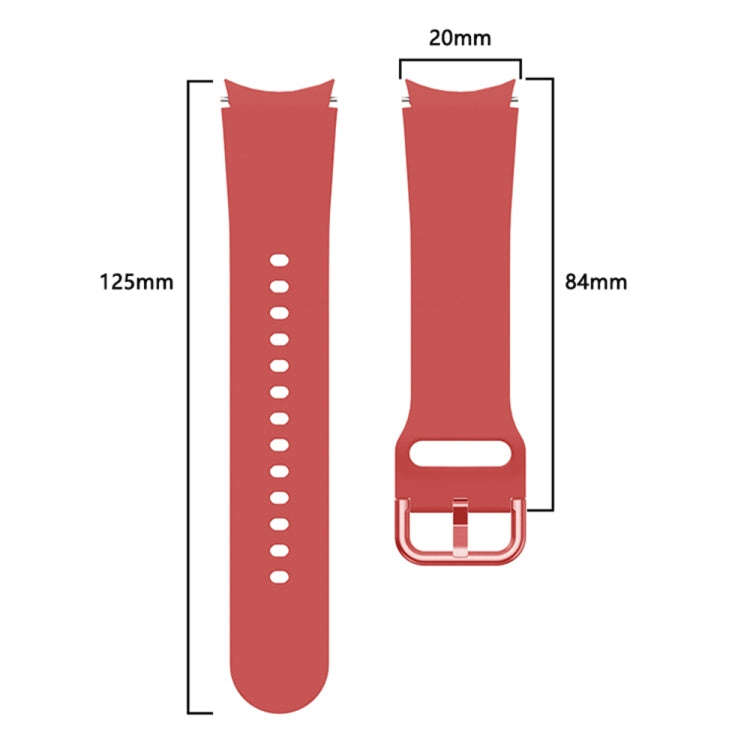For Samsung Galaxy Watch 6 / 6 Classic Colorful Buckle Silicone Sport Watch Band(Red)