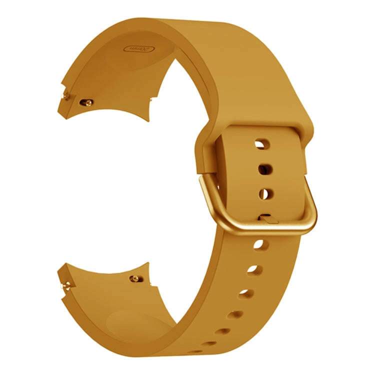 For Samsung Galaxy Watch 6 / 6 Classic Colorful Buckle Silicone Sport Watch Band(Yellow)