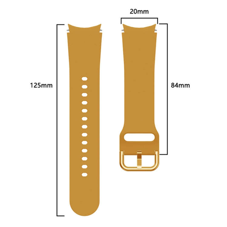 For Samsung Galaxy Watch 6 / 6 Classic Colorful Buckle Silicone Sport Watch Band(Yellow)