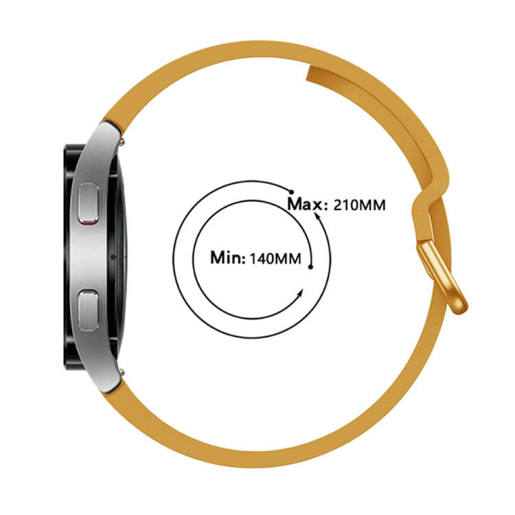 For Samsung Galaxy Watch 6 / 6 Classic Colorful Buckle Silicone Sport Watch Band(Yellow)