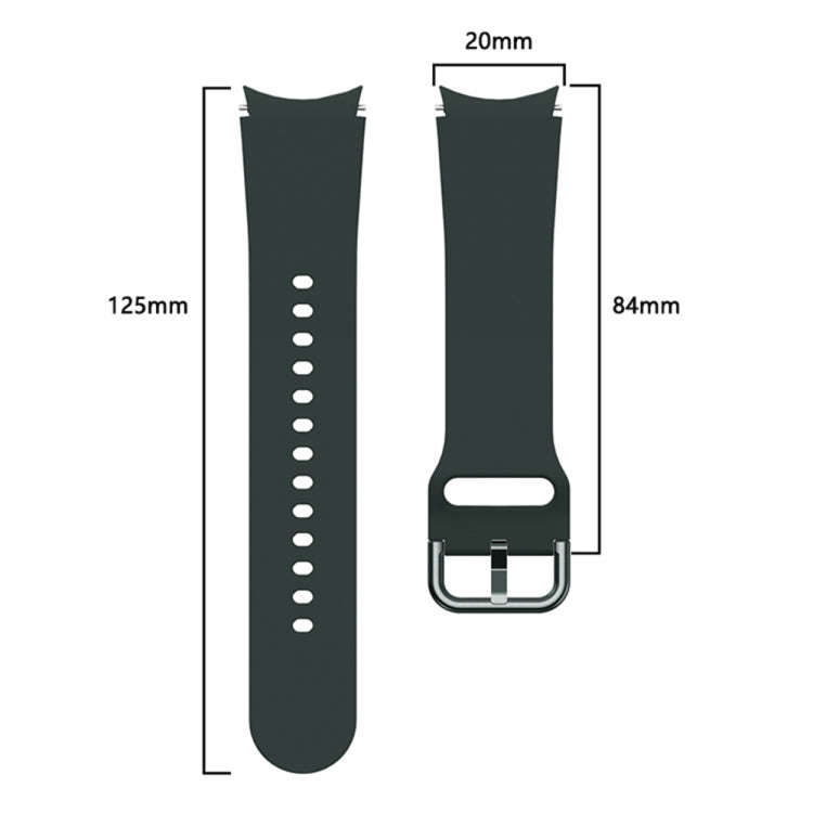 For Samsung Galaxy Watch 6 / 6 Classic Colorful Buckle Silicone Sport Watch Band(Green)