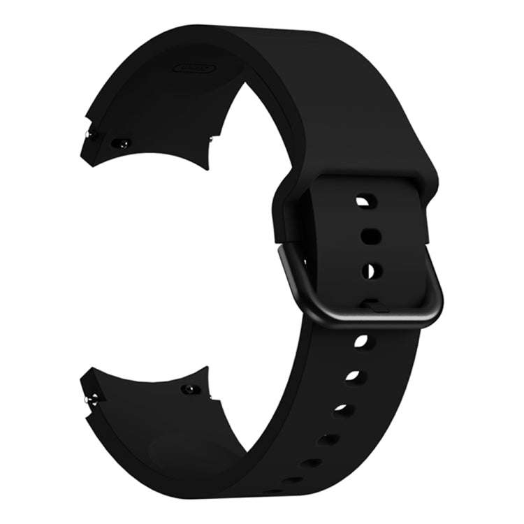 For Samsung Galaxy Watch 6 / 6 Classic Colorful Buckle Silicone Sport Watch Band(Black)