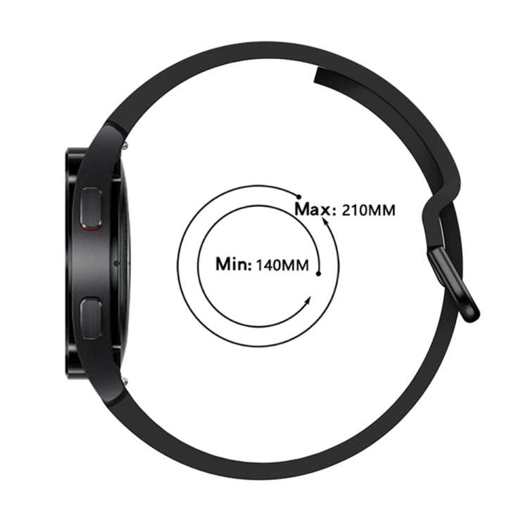 For Samsung Galaxy Watch 6 / 6 Classic Colorful Buckle Silicone Sport Watch Band(Black)