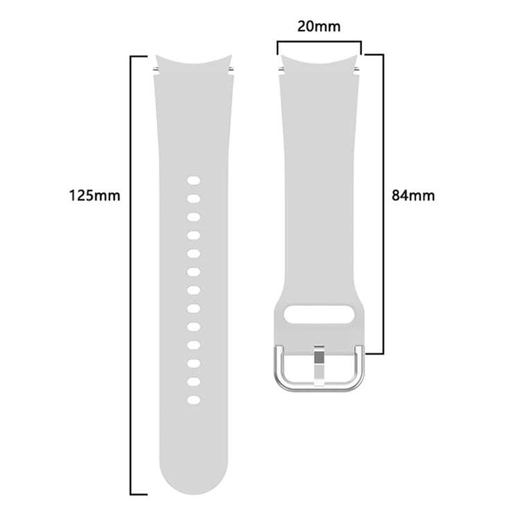 For Samsung Galaxy Watch 6 / 6 Classic Colorful Buckle Silicone Sport Watch Band(Grey)