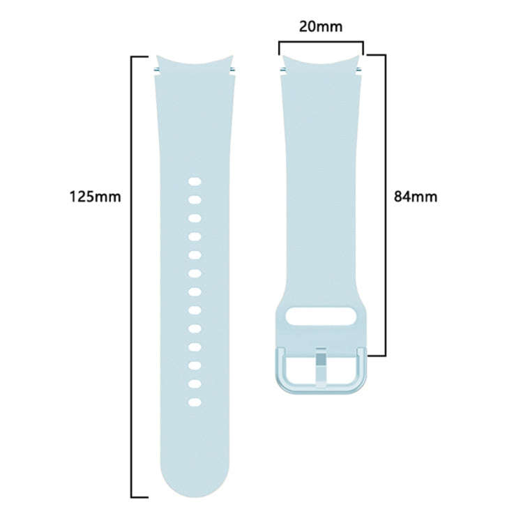 For Samsung Galaxy Watch 6 / 6 Classic Colorful Buckle Silicone Sport Watch Band(Light Blue)