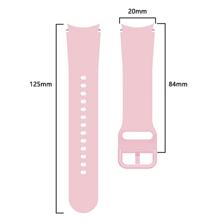 For Samsung Galaxy Watch 6 / 6 Classic Colorful Buckle Silicone Sport Watch Band(Soft Powder)